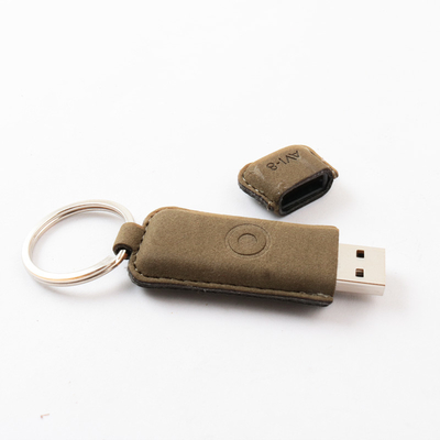 사용자 지정 로고 인쇄와 함께 전체 메모리 가죽 USB 플래시 드라이브 등급