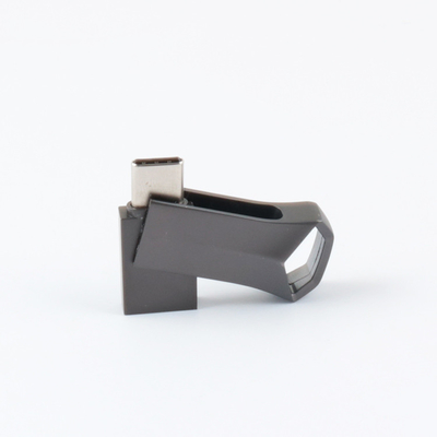 메탈 건 검은 매트 트위스트 USB 플래쉬 드라이브 C형 고속 64GB 128GB 256GB