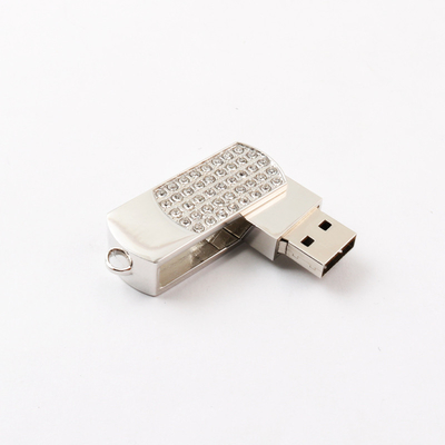 PCBA 2.0과 3.0 크리스탈 USB 플래쉬 드라이브 은메달 빛나는 고속
