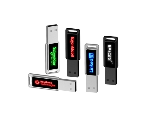 고속 플래시 드라이브 LED 빛 빛나는 크리스탈 USB 스틱