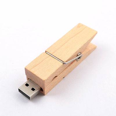 클립은 나무로 된 USB 플래쉬 드라이브 빠른 USB 2.0 3.0 2GB 4GB 256GB를 형성했습니다