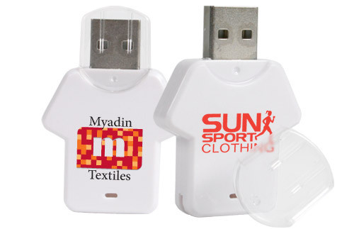 T셔츠 형태 플라스틱 USB 스틱 16GB 32GB 하얀 usb 플래쉬 드라이브 2.0 3.0 ROHS