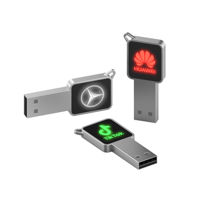 금속/플래스틱 몸체와 함께 고속 USB 플래시 드라이브 LED 빛 일 때 빛