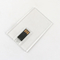 투명한 플라스틱 물질 신용 카드 USB는 2.0 128GB 64GB 15MB/S를 붙입니다