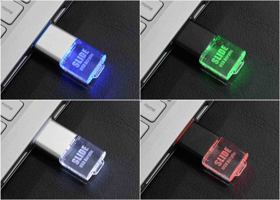 로고 인크라이브 LED 라이트 크리스탈 USB 스틱 OEM ODM