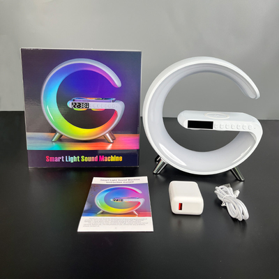 LED / 스피커 / 시계와 함께 고성능 5in1 QI 무선 충전기