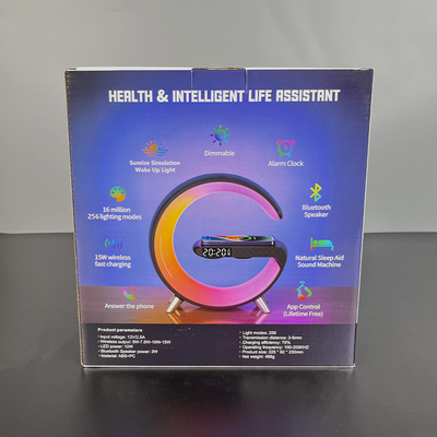 LED / 스피커 / 시계와 함께 고성능 5in1 QI 무선 충전기