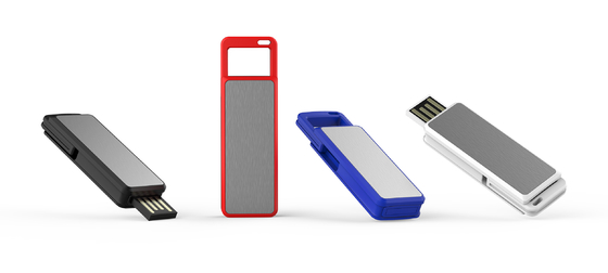 커스터마이징 가능한 플라스틱 USB 스틱 블랙 화이트 256GB 메모리 플러그 앤 플레이