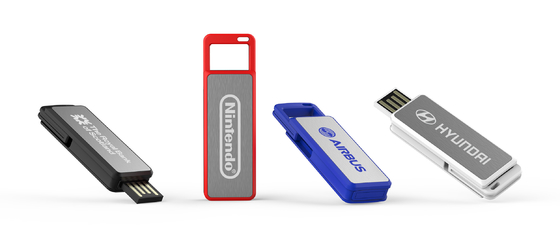 커스터마이징 가능한 플라스틱 USB 스틱 블랙 화이트 256GB 메모리 플러그 앤 플레이