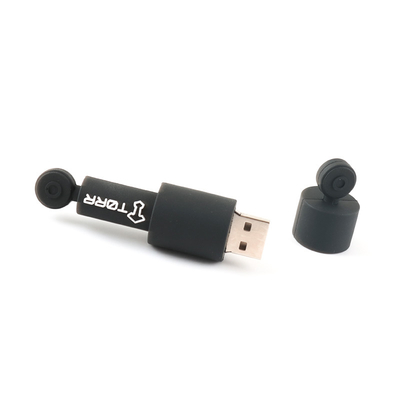 데이터 암호화 라운드 사용자 지정 USB 플래시 드라이브 PVC/실리콘 재료