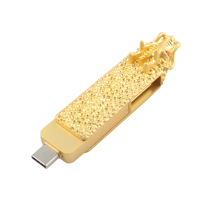 용 모양의 C형 플래시 드라이브와 빠른 읽기 및 쓰기 3.0 usb