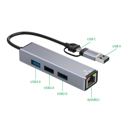 콤팩트 USB C 허브 어댑터 노트북 USB 포트 확장기