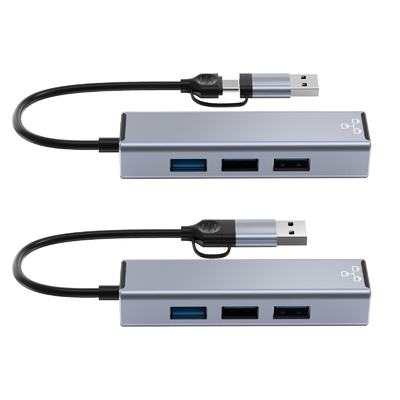 콤팩트 USB C 허브 어댑터 노트북 USB 포트 확장기