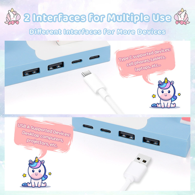 이시캐리 멀티 포트 C형 USB C 허브 스마트 어댑터