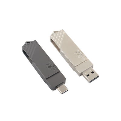 금속 타입 C 트위스트 모양 고속 USB 플래시 드라이브 3.0 및 USB 2.0 및 타입 C