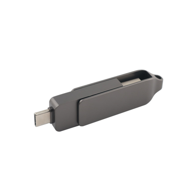 총 블랙 메탈 타입 C USB 플래시 드라이브 트위스트 모양 빠른 속도 3.0 및 3.0