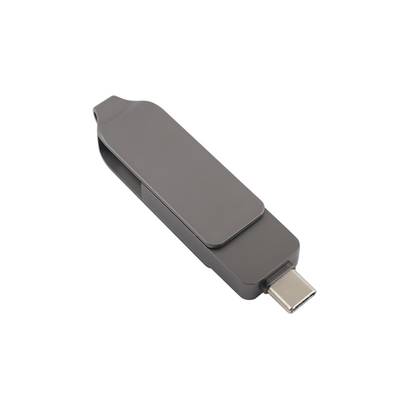 총 블랙 메탈 타입 C USB 플래시 드라이브 트위스트 모양 빠른 속도 3.0 및 3.0