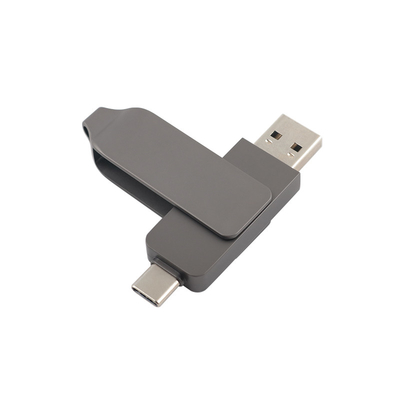총 블랙 메탈 타입 C USB 플래시 드라이브 트위스트 모양 빠른 속도 3.0 및 3.0