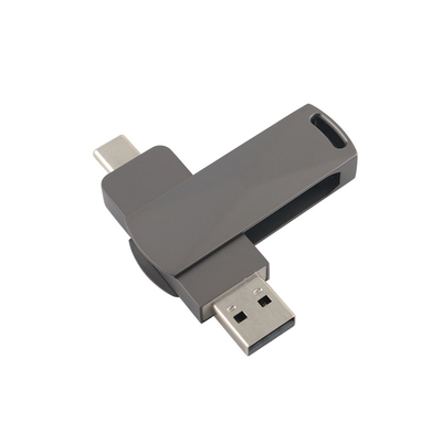 총 블랙 메탈 타입 C USB 플래시 드라이브 빠른 속도 3.0 및 3.0 트위스트 모양