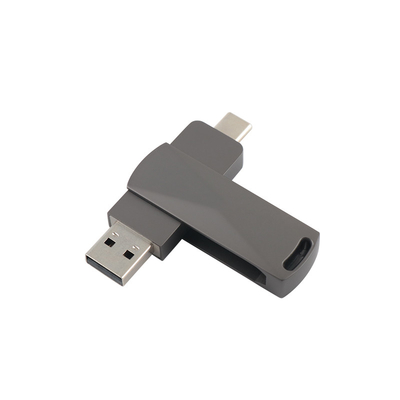 총 블랙 메탈 타입 C USB 플래시 드라이브 빠른 속도 3.0 및 3.0 트위스트 모양