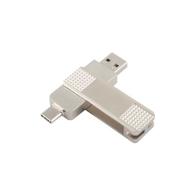은형 C형 금속 USB 플래시 드라이브 비밀번호 보호로 360도 회전