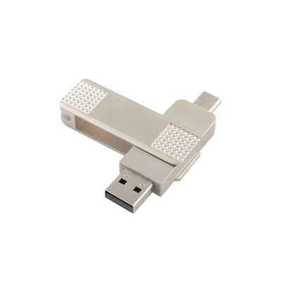 은형 C형 금속 USB 플래시 드라이브 비밀번호 보호로 360도 회전