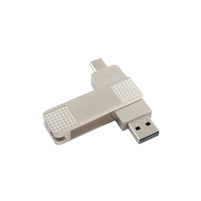 은형 C형 금속 USB 플래시 드라이브 비밀번호 보호로 360도 회전