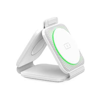 폴더블 3인1 자기 무선 충전 ABS 플라스틱 아이폰 iWatch 및 더 많은