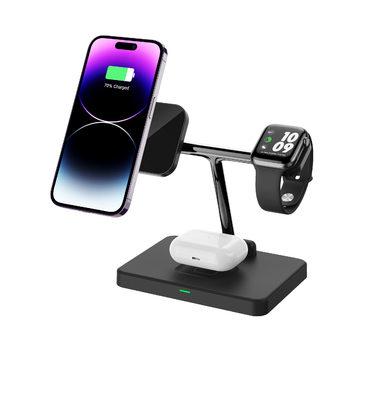 3인1 급전기 iPhone 에어폰 IWatch용 직립 무선 충전