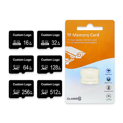 512GB 용량 미니 SD 4-128GB 마이크로 플래시 카드 레이저 커스터마이징 물 및 온도 증명