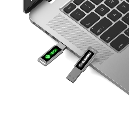 고속 플래시 드라이브 LED 빛 빛나는 크리스탈 USB 스틱