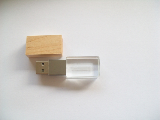 레이저 로고 옵션과 맞춤형 크리스탈 USB 스틱 -50°C 80°C 환경 온도