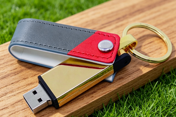 맥 OS 호환 가죽 USB 플래시 드라이브 검은색 주식 색상 사용자 지정 OEM 세련된 내구성 디자인 기업 선물에 적합합니다