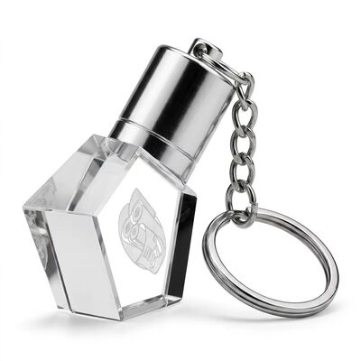 병 모양 크리스탈 USB 플래시 드라이브 3.0 빠른 전송 속도 내구성이 뛰어난 디자인 크리스탈 캔 조각 로고