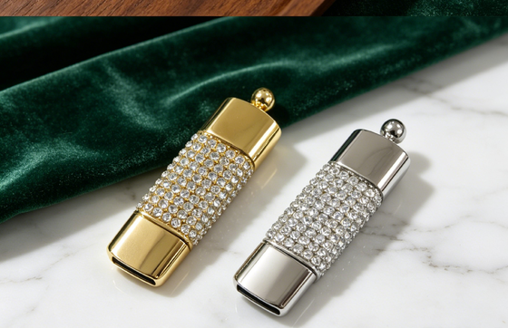 투명 크리스탈 USB 메모리 스틱, 최대 5Gbps 데이터 전송 속도, 방수, 내구성, 휴대용 저장 장치, 여성 선물