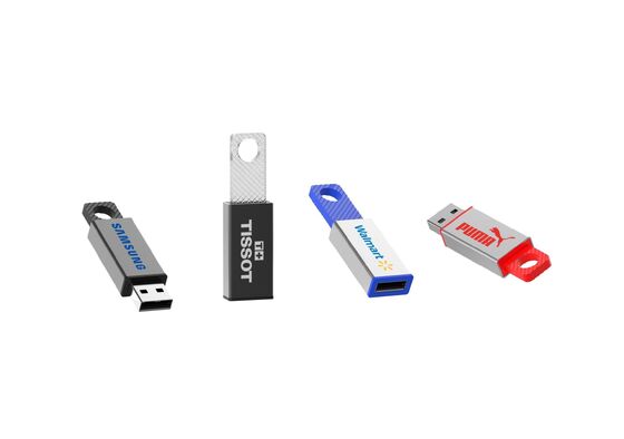 금속 케이스 및 온화 유리 금속 플래시 드라이브 1GB 2GB 4GB 8GB 16GB 32GB 64GB 및 128GB 용량으로 데이터 저장 공간을 제공합니다