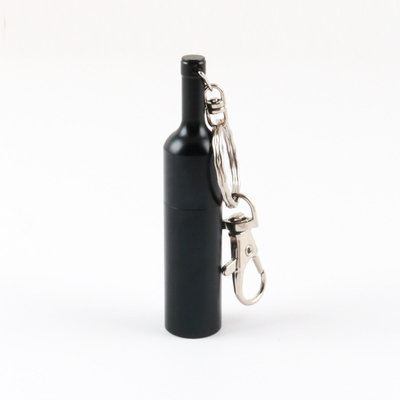 포도주병은 금속 링과 OEM 로고와 3.0 USB 플래쉬 드라이브를 형성했습니다