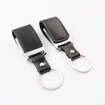 PU / 실제적 가죽 주문 제작된 USB 플래시는 32GB 256GB 엠보싱 로고 2.0 3.0을 운전합니다