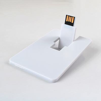 신용 카드 Usb 플래쉬 드라이브는 자유로운 것으로 360 각도 회전 CMYK 로고 양측 할 수있