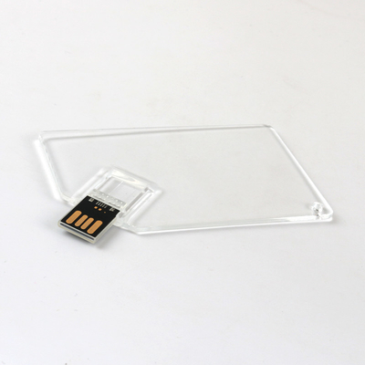 투명성 플라스틱 신용 카드 Usb 메모리는 2.0 작은 UDP 128GB 64GB 50MB/S를 붙입니다