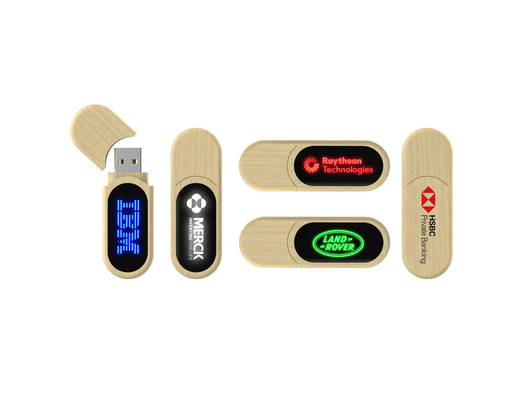 LED 라이트 나무로 된 USB 플래시는 컴퓨터에 읽는 Usb가 빛나서 바랄 때 고속을 운전합니다