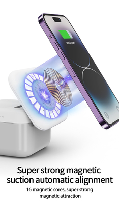 이름 다기능 무선 충전기 - 블루 LED 빛 ≤6mm 전송 거리