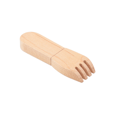 사용자 정의 로고 포크 모양 나무 USB 성능 PC 호환성