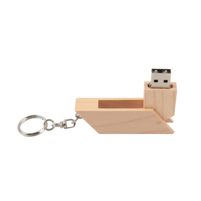 직사각형 목재 USB 플래시 드라이브 아이템 대나무/메이플 목재 OEM 지원 0°C ~ 60°C