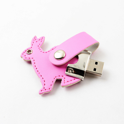 로고 인쇄 / 엠보싱 가죽 USB 플래시 드라이브 지원 암호화 / 날짜 업로드