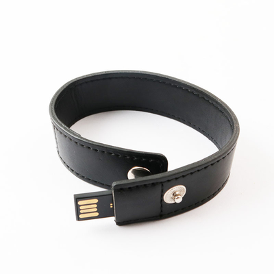 가죽 손목밴드 USB 플래시 드라이브 20MB/S 읽기 속도 사용자 지정 로고 지원