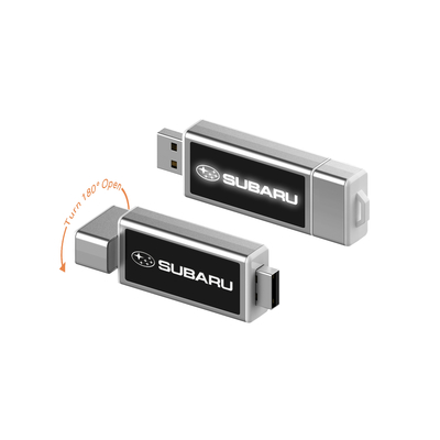 사진처럼 데이터 업로드 지원을 위해 LED 빛으로 크리스탈 USB 스틱을 표시