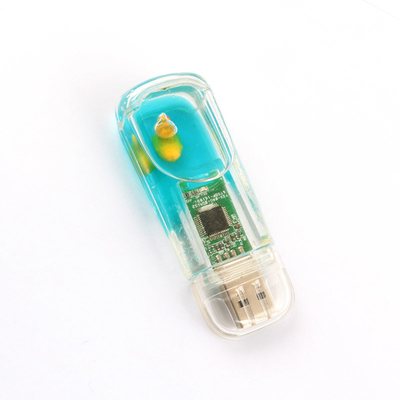 플래스틱 USB 스틱 내부에 액체 USB 플래시 드라이브를 넣어