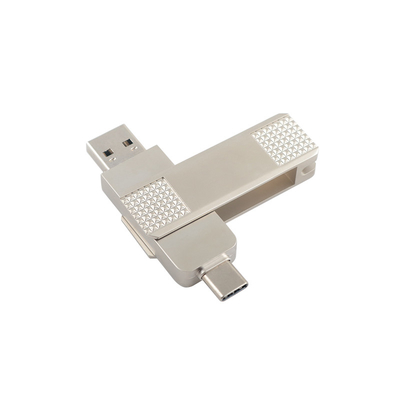 은형 C형 금속 USB 플래시 드라이브 비밀번호 보호로 360도 회전