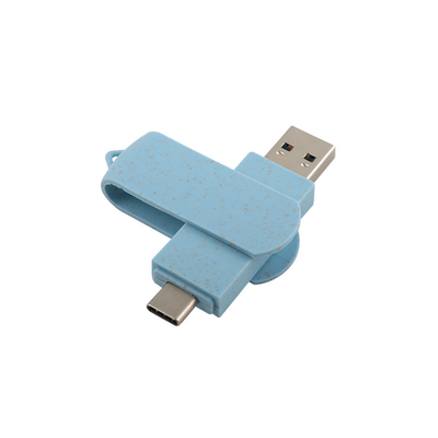 재활용 가능한 재료 데이터 저장용으로 C U 타입 디스크를 가진 USB 플래시 드라이브